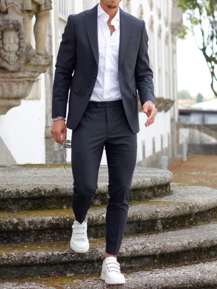 FATO SLIM FIT PRETO PONTO CHIC