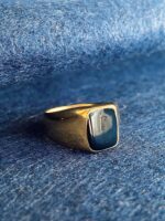 ANEL SQUARE BLACK GOLD PONTO CHIC - Image 3