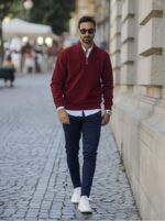 CAMISOLA DE FECHO VERMELHA KOATI