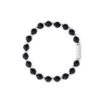 PULSEIRA DE BOLAS VULCÂNICAS COM PRATEADO ZOLF