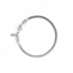 PULSEIRA MALHA ACHATADA PRATEADA ZOLF