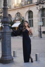 VESTIDO PRETO MANGA BUFANTE PONTO CHIC PREMIUM - Image 2