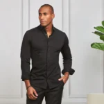 CAMISA STRETCH EASY-IRON PRETA SLIM FIT ZOLF