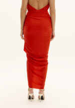 SAIA MIDI DRAPEADO VERMELHO LANÇA PERFUME - Image 4
