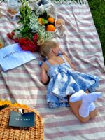 VESTIDO AZUL BROCADO MISS YOU KIDS - Image 2