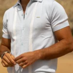 CAMISEIRO TRICOT COM RISCA AZUL CLARO ZOLF - Image 3