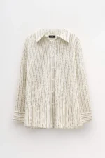 CAMISA BEGE COM RISCAS ELEH