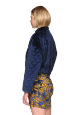 CASACO PUFFER EM VELUDO AZUL SAHOCO - Image 6