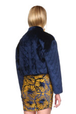 CASACO PUFFER EM VELUDO AZUL SAHOCO - Image 5