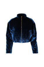 CASACO PUFFER EM VELUDO AZUL SAHOCO - Image 2