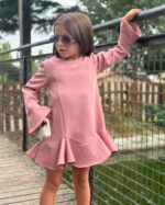 VESTIDO ROSA COM FOLHO MISS YOU KIDS - Image 2