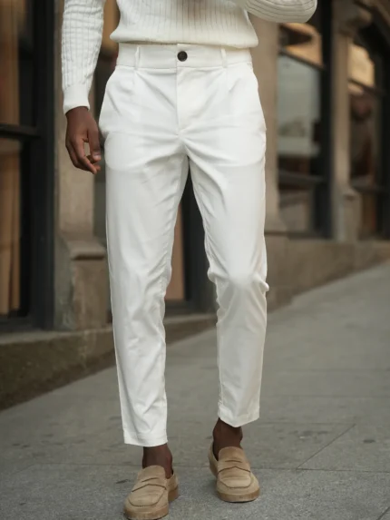 CALÇA SARJA ELASTICA BRANCA DONATO