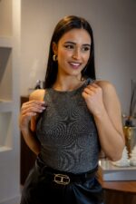 BODY BÁSICO LUREX CINZA PONTO CHIC - Image 2