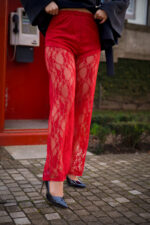 CALÇA RENDADA BORDEAUX COM FORRO PONTO CHIC - Image 3
