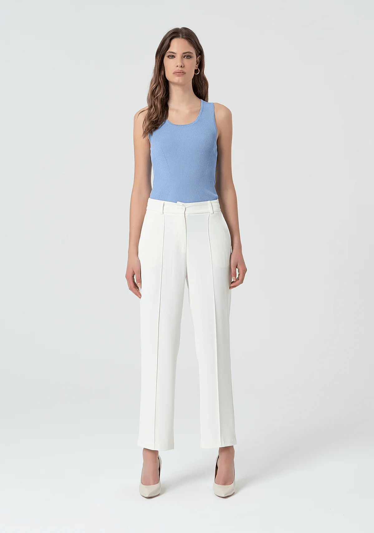 300601 PANTALONA CHINO CREME FRACOMINA - Image 1