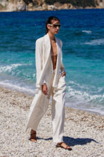BLAZER BRANCO COM LAPELAS EM RECORTE ELEH