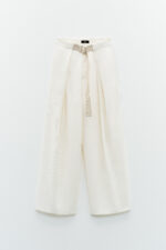 PANTALONA FLUÍDA BRANCA COM CINTO ELEH - Image 2