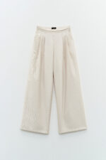PANTALONA CREME COM PREGAS ELEH
