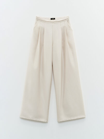 PANTALONA CREME COM PREGAS ELEH
