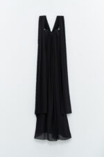 VESTIDO PRETO COM LENÇO EMBUTIDO ELEH - Image 2