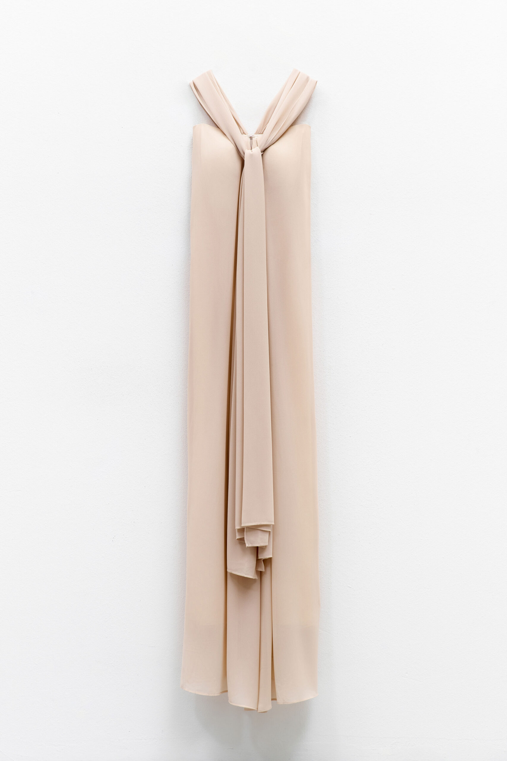 300640 VESTIDO NUDE COM LENÇO EMBUTIDO ELEH - Image 1
