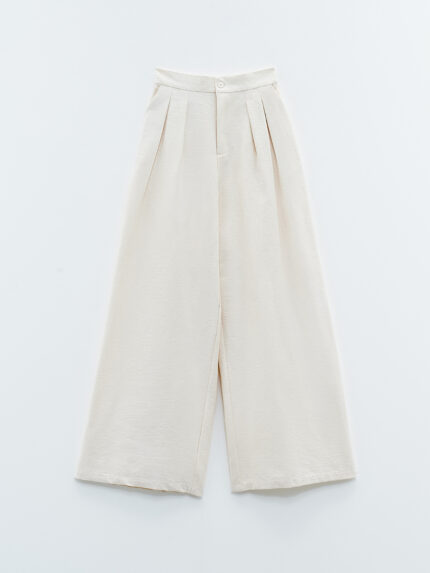 CALÇA BEGE CREPE ELEH