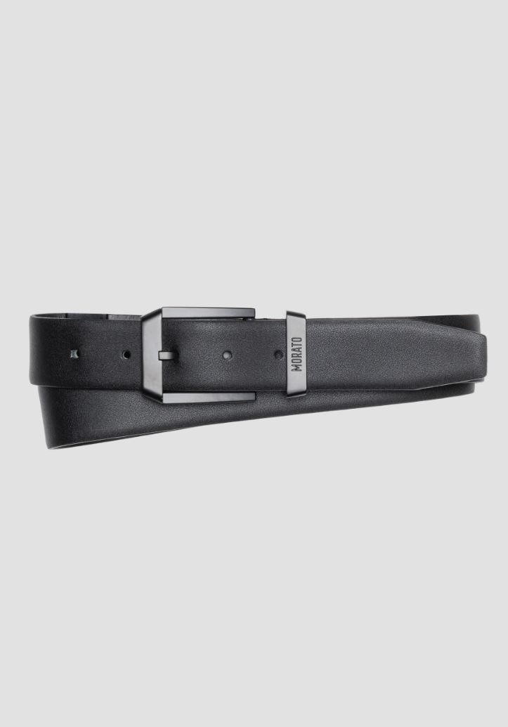 300671 CINTO PRETO DE PELE LISA E SIMPLES ANTONY MORATO - Image 1