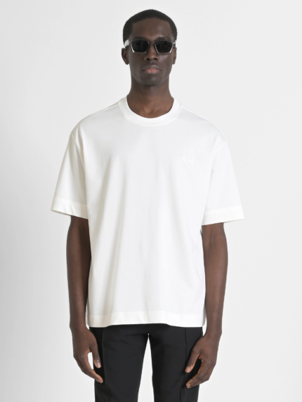 T-SHIRT CREME BOXY FIT COM LOGO BORDADO ANOTNY MORATO
