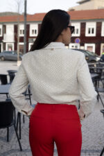 BOMBER CREME TEXTURADO FRACOMINA - Image 3