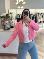 BLAZER CURTO ROSA TWEED FRACOMINA - Image 2