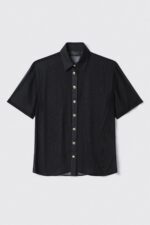 CAMISA PRETA COM TRANSPARÊNCIA GAELLE PARIS - Image 4