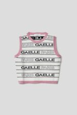 TOP MALHA BRANCO COM CONRASTE ROSA GAELLE PARIS - Image 5