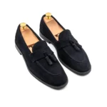 MOCASSIM CLÁSSICO CAMURÇA COM POMPOM AZUL ZOLF