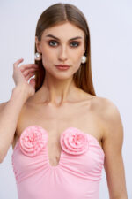 VESTIDO ROSA LONGO NO SECRETS - Image 2