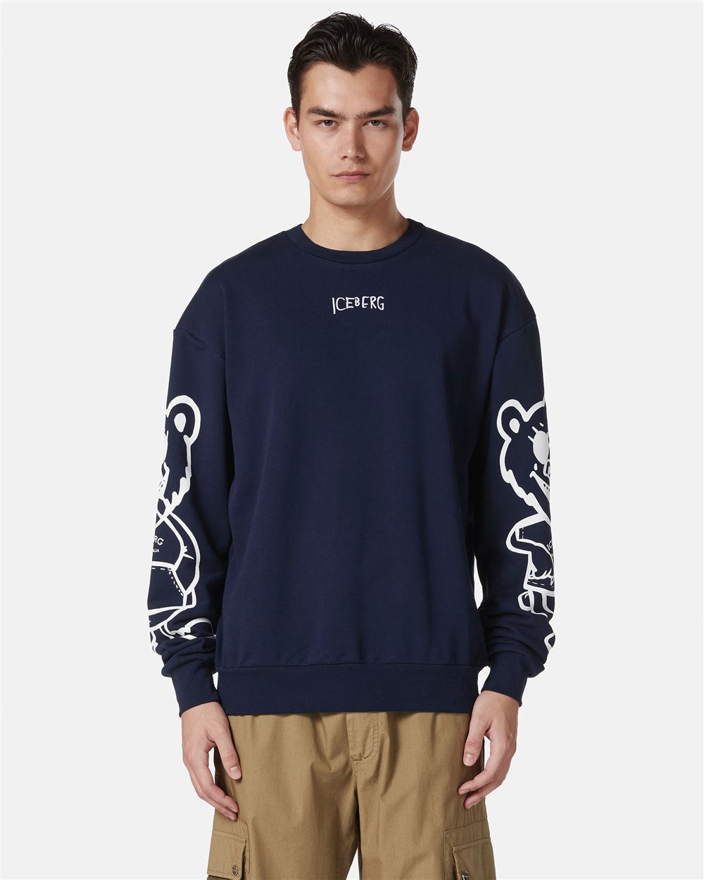 25EI1P0E05363416479_1 SWEATSHIRT AZUL COM BORDADO ICBERG MEN - Image 1