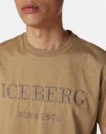 T SHIRT BEGE ESCURO COM LOGOTIPO ICEBERG MEN - Image 3