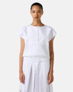 CAMISOLA GOLA REDONDA COM RISCA JACQUARD ICEBERG WOMEN