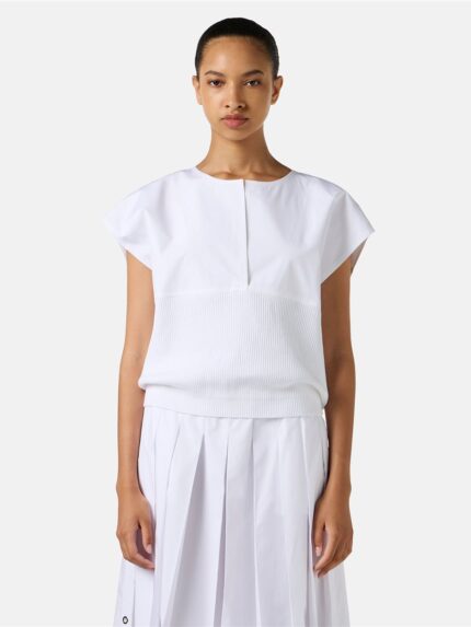CAMISOLA GOLA REDONDA COM RISCA JACQUARD ICEBERG WOMEN
