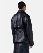 CASACO DE COURO AZUL ICEBERG WOMEN - Image 2
