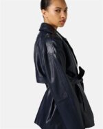 CASACO DE COURO AZUL ICEBERG WOMEN - Image 3