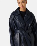 CASACO DE COURO AZUL ICEBERG WOMEN - Image 5