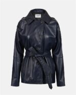 CASACO DE COURO AZUL ICEBERG WOMEN - Image 6