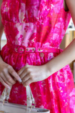 VESTIDO CURTO ESTAMPA ROSA FLORIDA FRACOMINA - Image 3