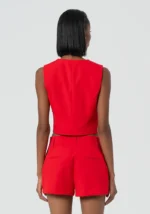 COLETE CROPPED VERMELHO FRACOMINA - Image 2