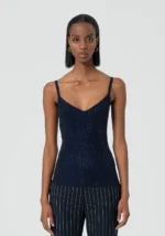 TOP DE MALHA COM STRASS AZUL FRACOMINA