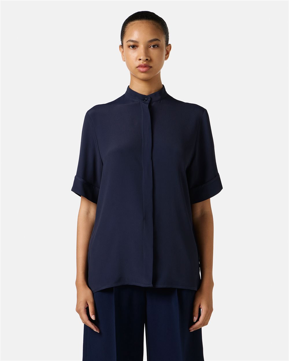 ICEBERG1 BLUSA EM CREPE AZUL ICEBERG WOMEN - Image 1