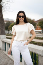 BLUSA AREIA MANGA BORBOLETA FRACOMINA - Image 2