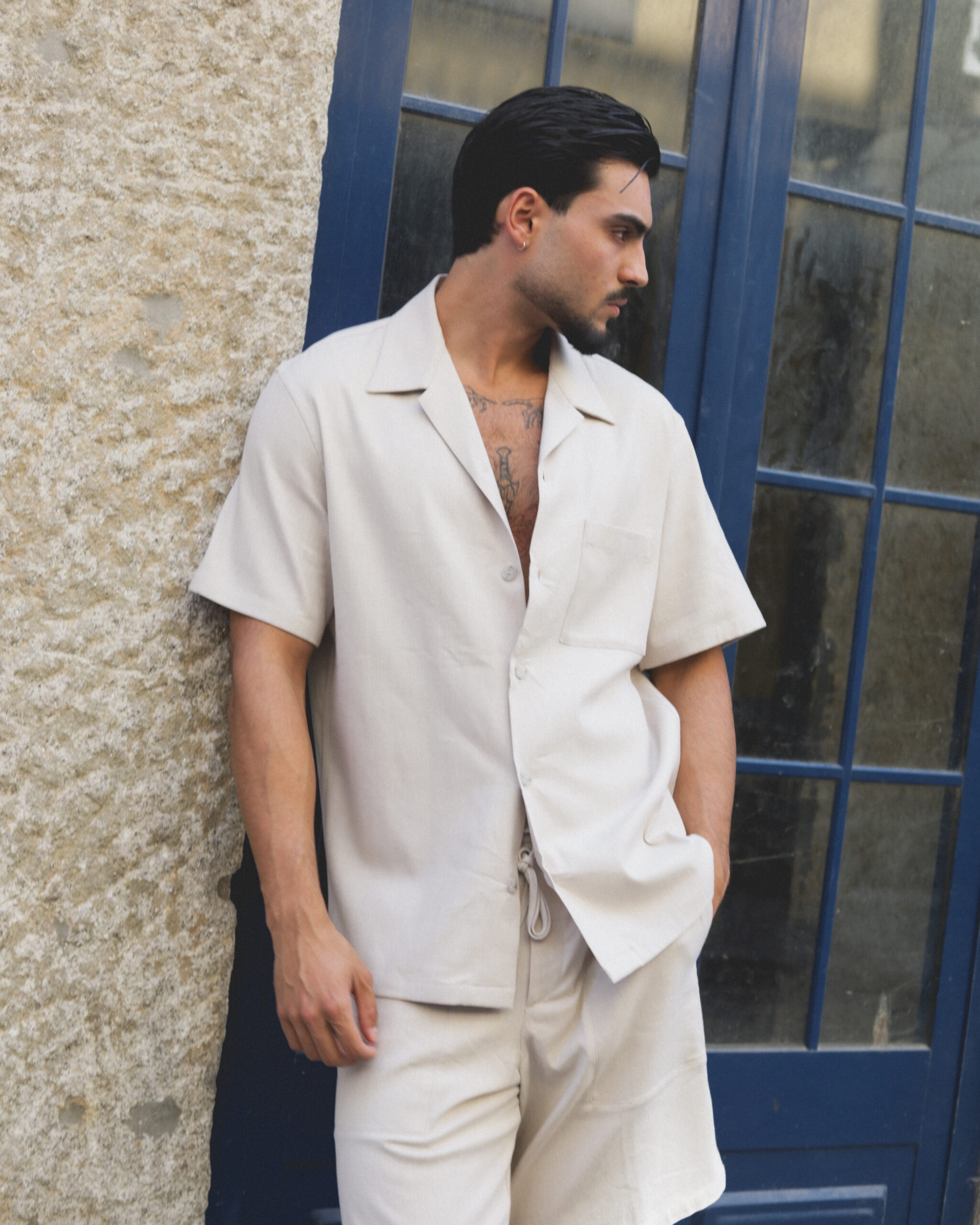 IMG_3581 CAMISA MANGA CURTA BEGE ICEBERG MEN - Image 1