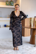 VESTIDO DE RENDA COM FLORES PONTO CHIC - Image 8