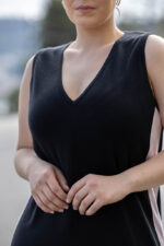 VESTIDO PRETO COM CONTRASTE RUGA - Image 5